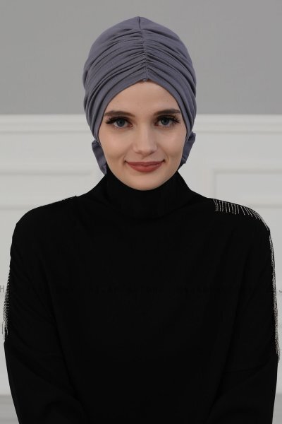 Kerstin - Grå Bomull Turban - Ayse Turban