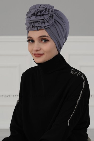Kerstin - Grå Bomull Turban - Ayse Turban