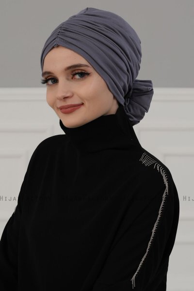 Kerstin - Grå Bomull Turban - Ayse Turban