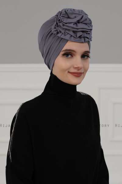 Kerstin - Grå Bomull Turban - Ayse Turban