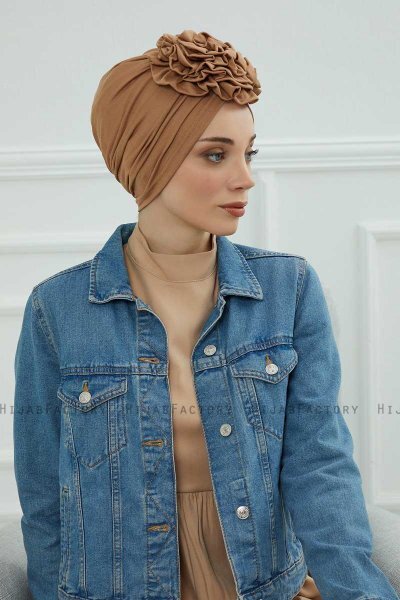 Kerstin - Ljusbrun Bomull Turban