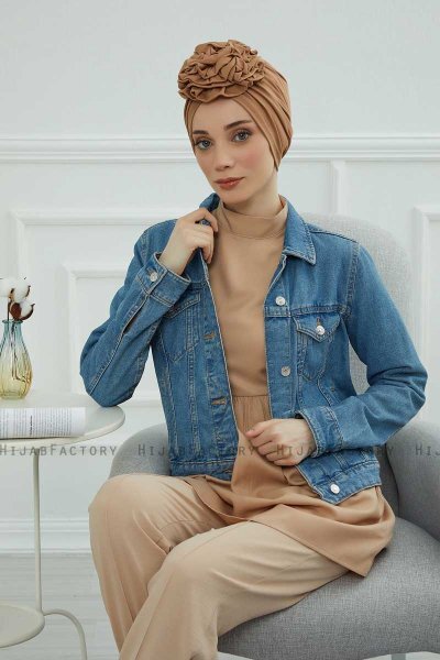 Kerstin - Ljusbrun Bomull Turban