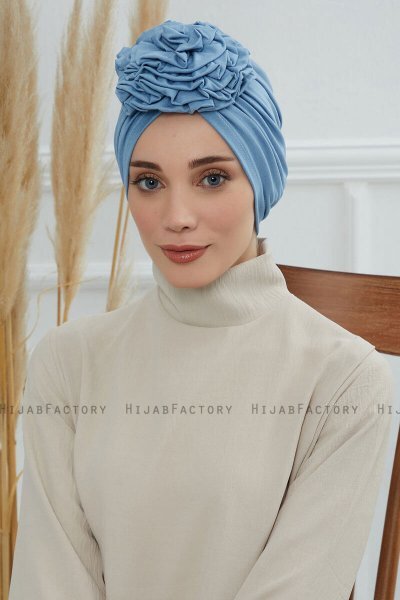 Kerstin - Sky Blue Bomull Turban