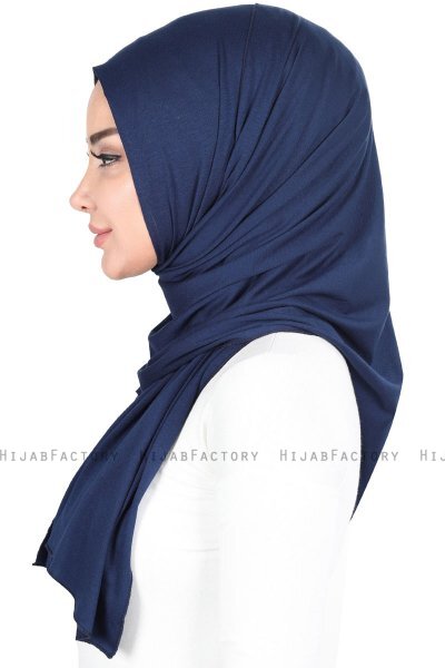 Sigrid - Marinblå Bomull Hijab - Ayse Turban