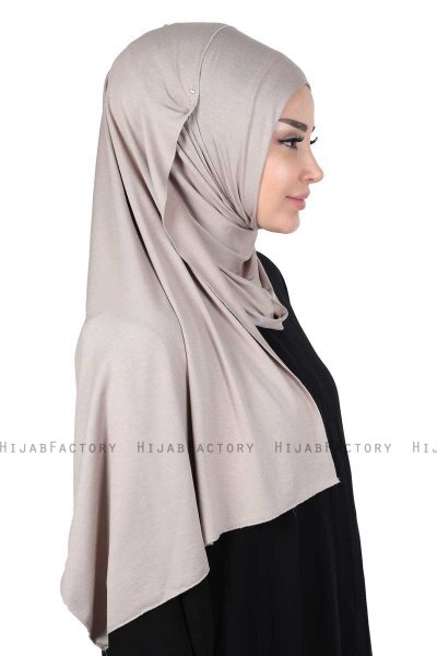 Sigrid - Taupe Bomull Hijab - Ayse Turban