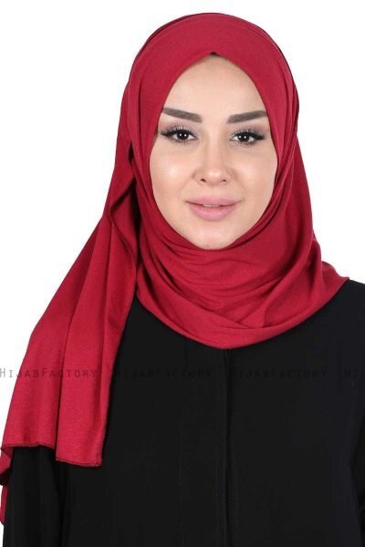 Sigrid - Bordeaux Bomull Hijab - Ayse Turban
