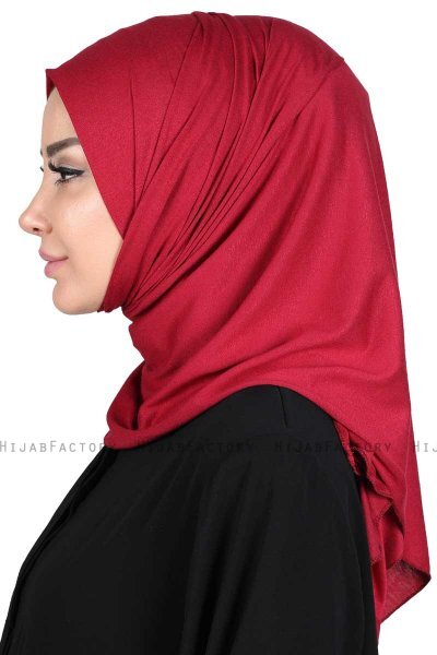 Sigrid - Bordeaux Bomull Hijab - Ayse Turban