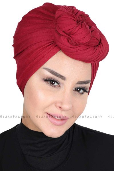 Sigrid - Bordeaux Bomull Hijab - Ayse Turban