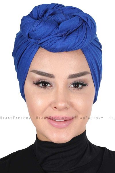 Sigrid - Blå Bomull Hijab - Ayse Turban