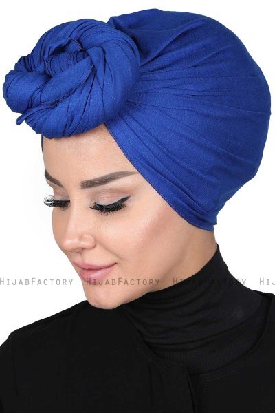 Sigrid - Blå Bomull Hijab - Ayse Turban