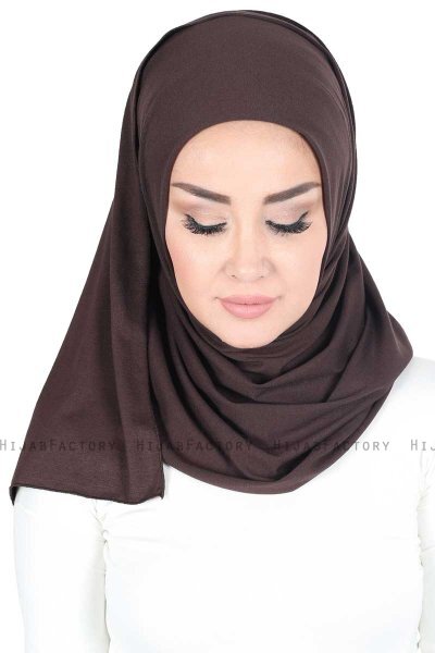 Sigrid - Brun Bomull Hijab - Ayse Turban