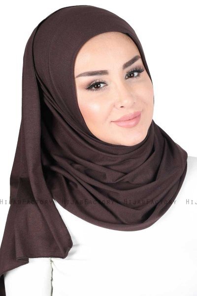 Sigrid - Brun Bomull Hijab - Ayse Turban
