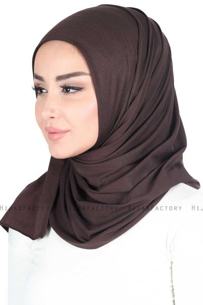Sigrid - Brun Bomull Hijab - Ayse Turban