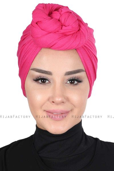 Sigrid - Fuchsia Bomull Hijab - Ayse Turban
