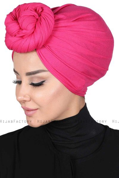Sigrid - Fuchsia Bomull Hijab - Ayse Turban