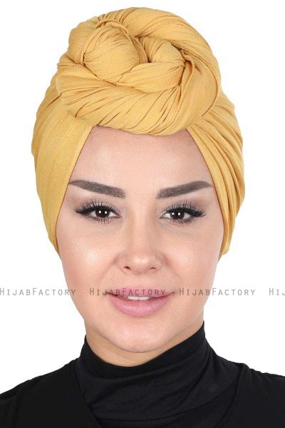 Sigrid - Senapsgul Bomull Hijab - Ayse Turban