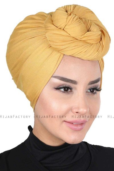Sigrid - Senapsgul Bomull Hijab - Ayse Turban