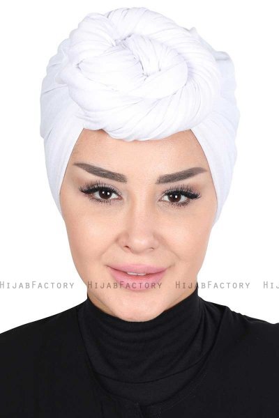 Sigrid - Vit Bomull Hijab - Ayse Turban