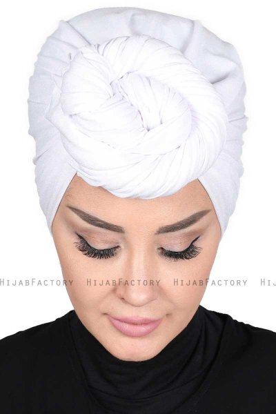 Sigrid - Vit Bomull Hijab - Ayse Turban