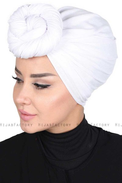 Sigrid - Vit Bomull Hijab - Ayse Turban