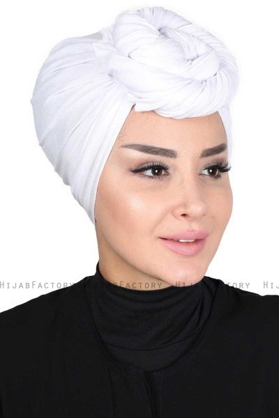 Sigrid - Vit Bomull Hijab - Ayse Turban