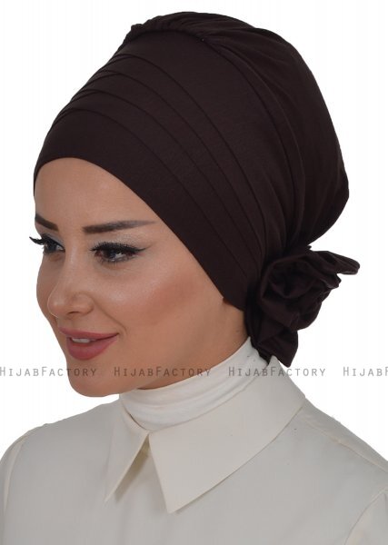 Monica - Brun Bomull Turban - Ayse Turban