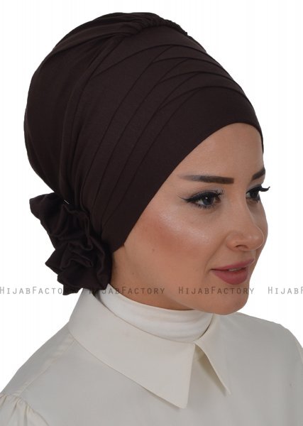 Monica - Brun Bomull Turban - Ayse Turban