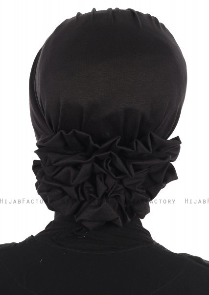 Monica - Svart Bomull Turban - Ayse Turban