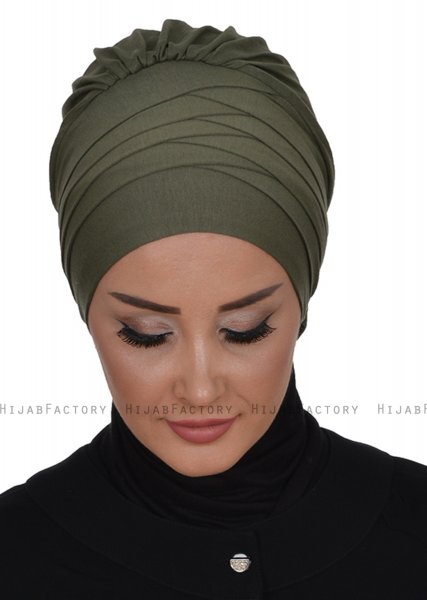 Monica - Khaki Bomull Turban - Ayse Turban