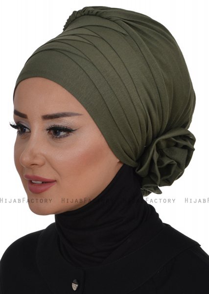 Monica - Khaki Bomull Turban - Ayse Turban