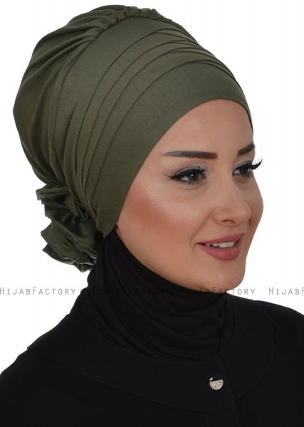 Monica - Khaki Bomull Turban - Ayse Turban