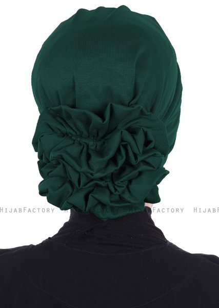 Monica - Mörkgrön Bomull Turban - Ayse Turban