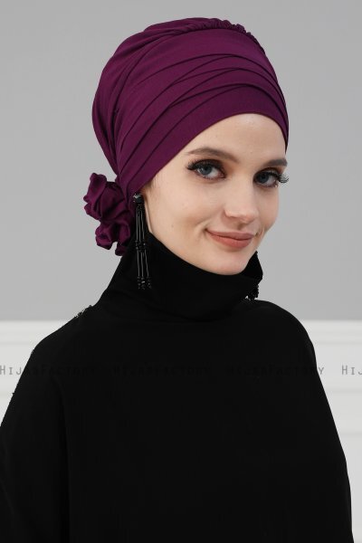 Monica - Lila Bomull Turban - Ayse Turban