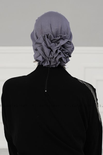Monica - Grå Bomull Turban - Ayse Turban