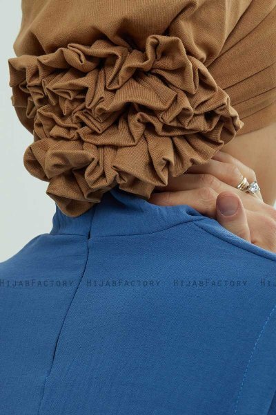 Monica - Ljusbrun Bomull Turban