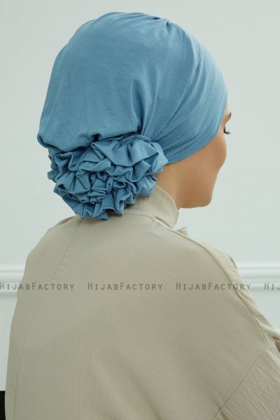 Monica - Sky Blue Bomull Turban