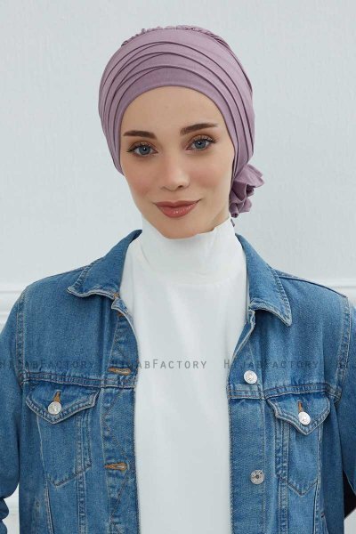 Monica - Lilac Bomull Turban