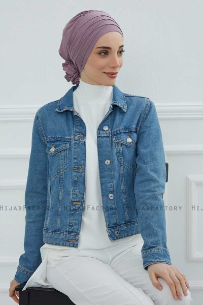 Monica - Lilac Bomull Turban