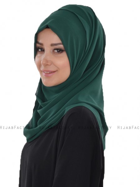 Evelina - Mörkgrön Praktisk Hijab - Ayse Turban