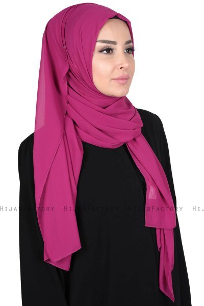 Joline - Fuchsia Premium Chiffon Hijab