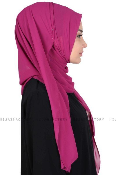 Joline - Fuchsia Premium Chiffon Hijab