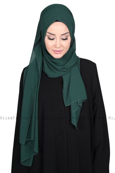 Joline - Mörkgrön Premium Chiffon Hijab
