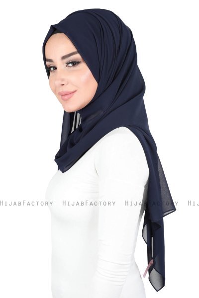 Joline - Marinblå Premium Chiffon Hijab