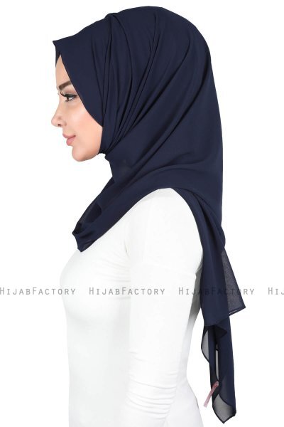 Joline - Marinblå Premium Chiffon Hijab