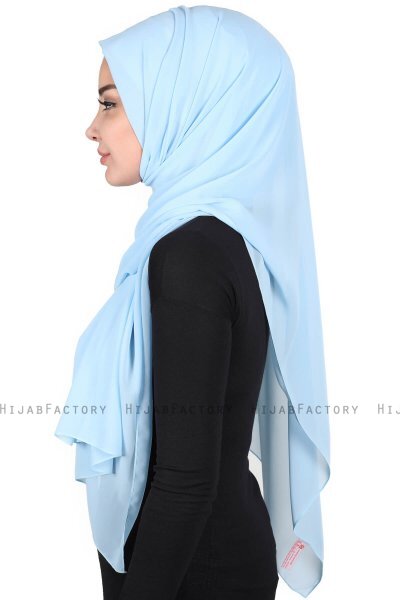 Joline - Ljusblå Premium Chiffon Hijab