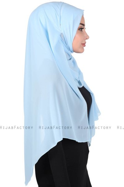 Joline - Ljusblå Premium Chiffon Hijab