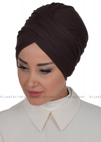Fiona - Brun Bomull Turban - Ayse Turban