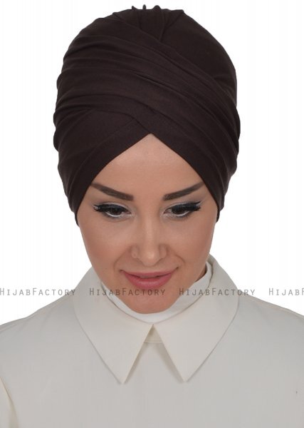 Fiona - Brun Bomull Turban - Ayse Turban