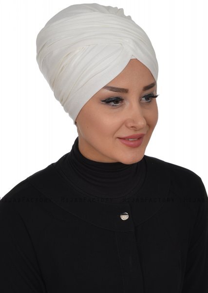 Fiona - Creme Bomull Turban - Ayse Turban