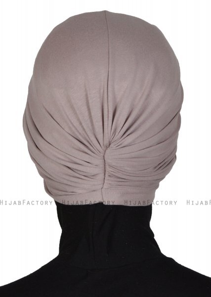 Fiona - Taupe Bomull Turban - Ayse Turban
